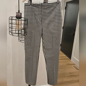 Rachel Zoe Black and White Checkered Skinny Pants